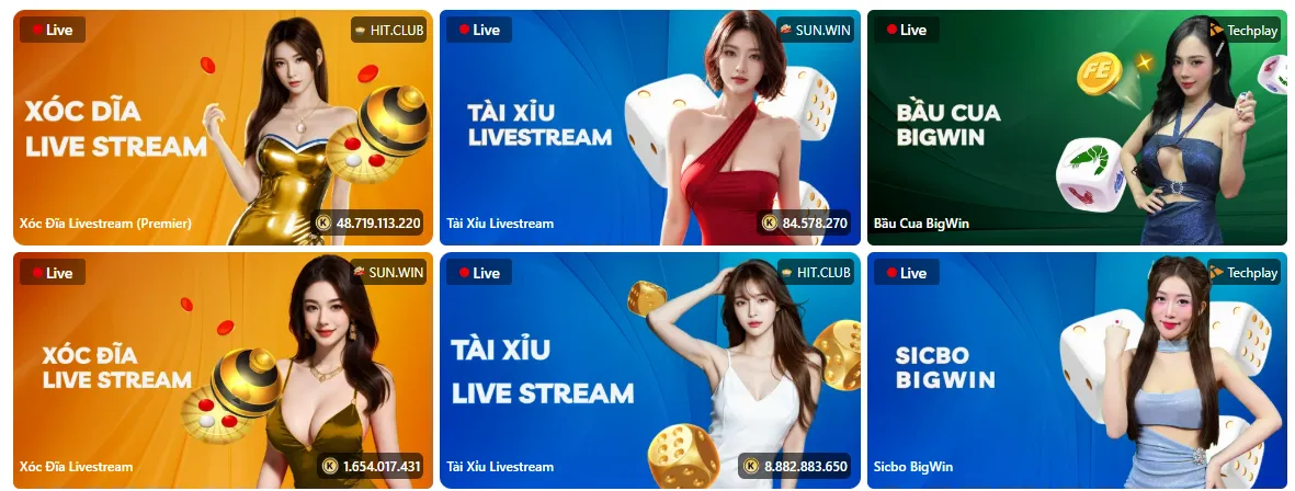 Sảnh chơi xóc đĩa hấp dẫn tại Max79
