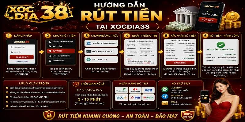Hướng Dẫn Rút Tiền Thưởng Xóc Đĩa An Toàn